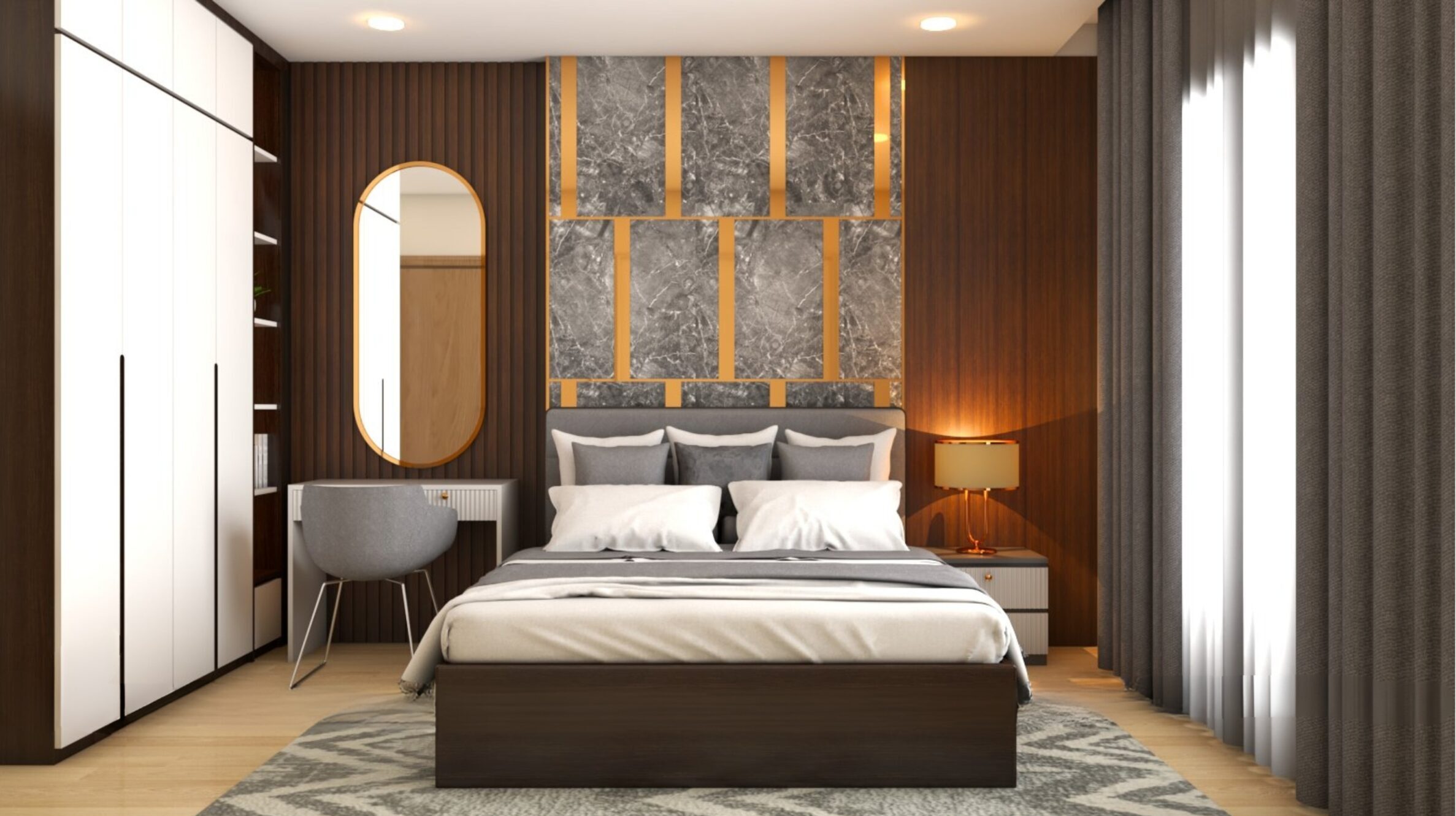 Cụm những tấm nội thất trang trí giúp phòng ngủ trở nên sang trọng hơn